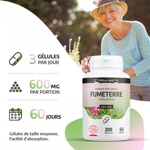 Fumeterre Ecocert 200 mg - gélules