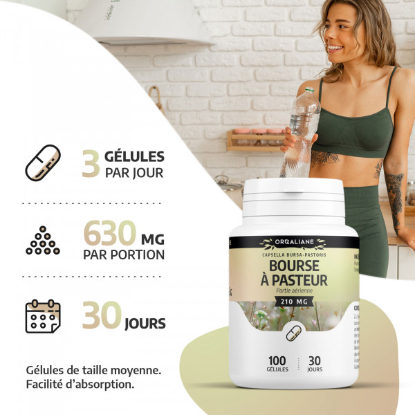 Bourse à pasteur 210 mg - Gélules