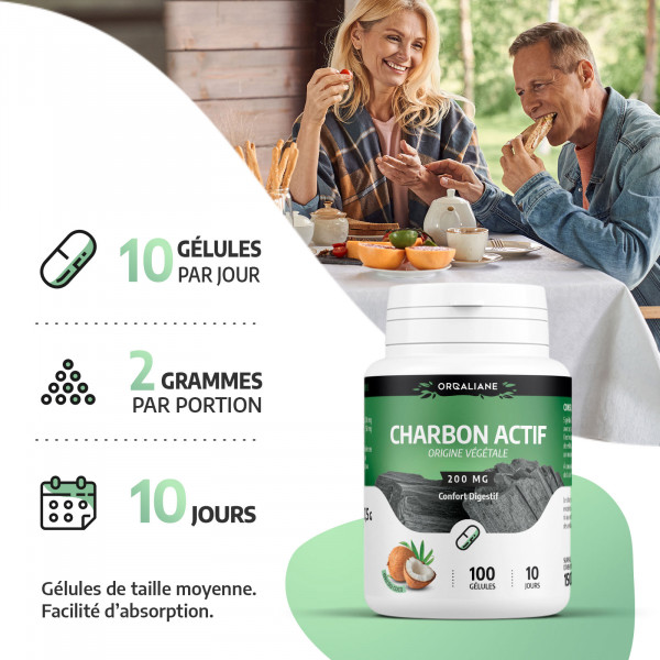 Charbon Végétal - 230 mg - 200 gélules