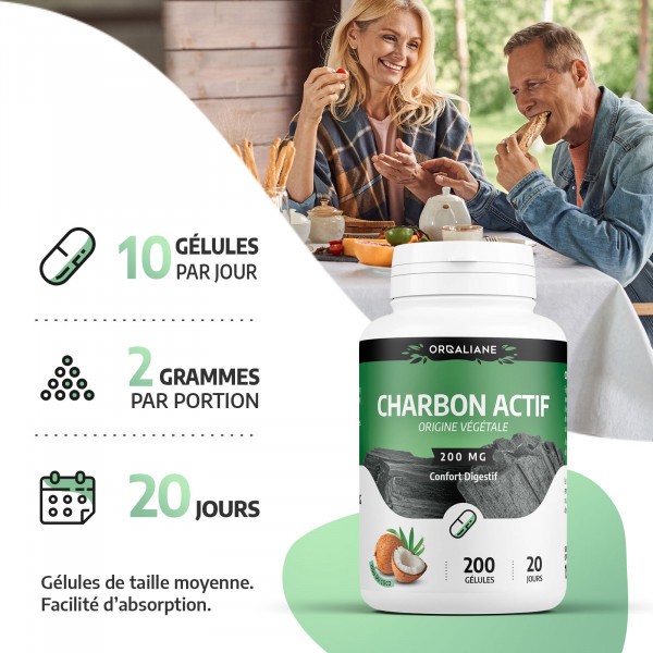 Charbon Végétal - 230 mg - 200 gélules