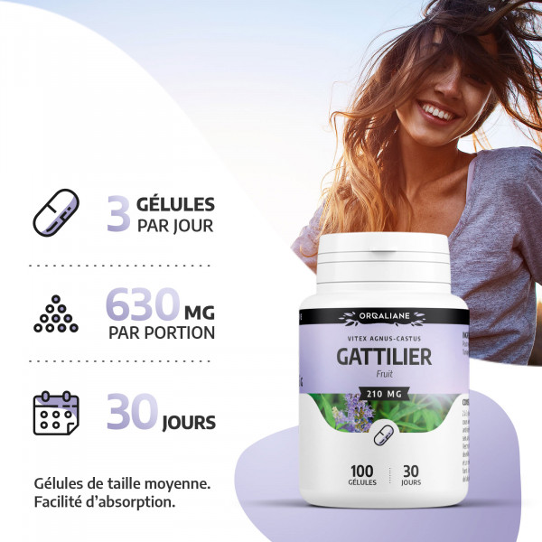 Gattilier - 210 mg - 200 gélules