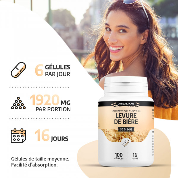 levure de biere 320 mg 200 gélules