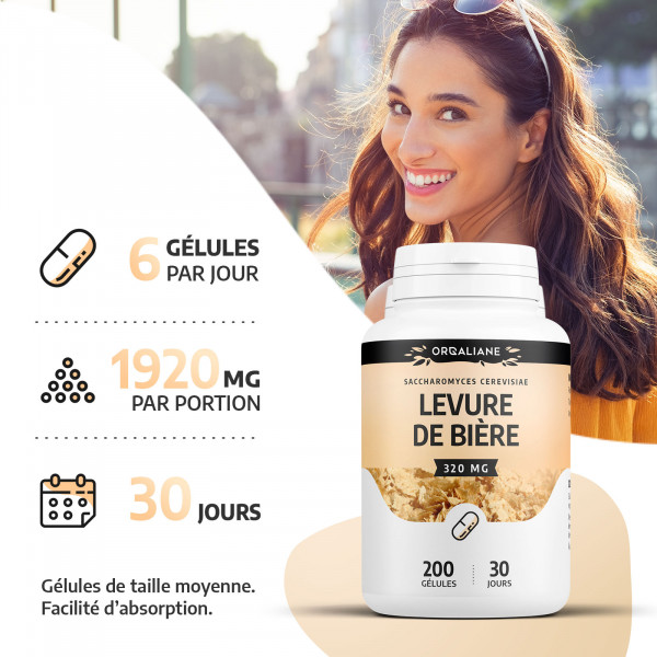 levure de biere 320 mg 200 gélules