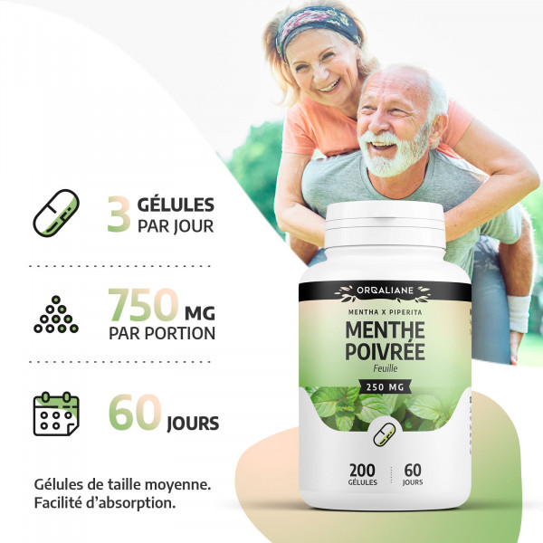 Menthe Poivrée - 250 mg - 200 gélules