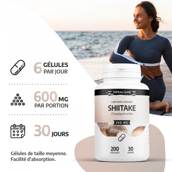Shiitake - 200 mg - 100 gélules