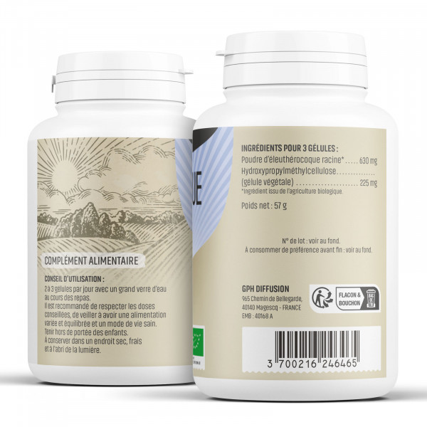 Eleuthérocoque Bio - 210 mg - Gélules végétales