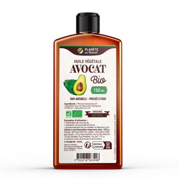 Huile d'avocat Bio - 250ml