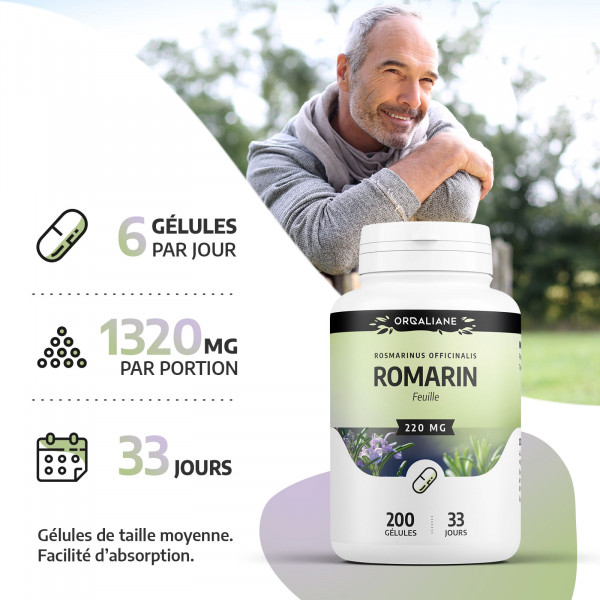 Romarin - 200 gélules à 220 mg