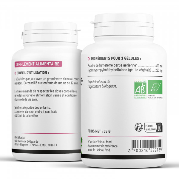 Fumeterre bio -200 gélules végétales 200mg