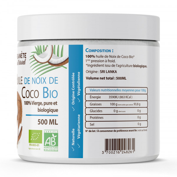 Huile de Coco Bio - 1L