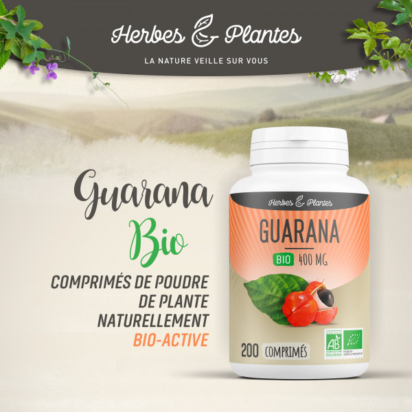 Guarana Bio - 400 mg - 200 comprimés - H&P