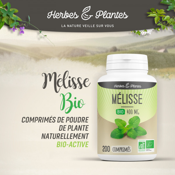 Mélisse Bio - 400 mg - 200 comprimés - H&P