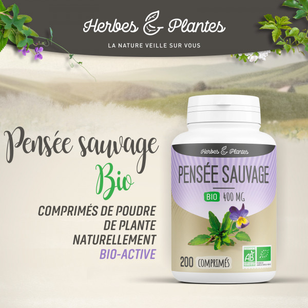 Pensée sauvage Bio - 400 mg - 200 comprimés - H&P