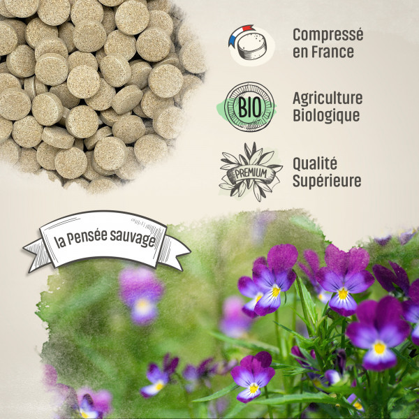 Pensée sauvage Bio - 400 mg - 200 comprimés - H&P