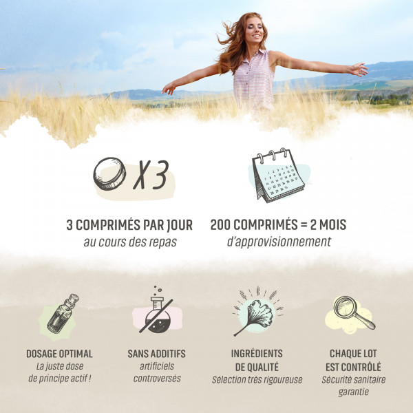 Valériane extrait Bio - 400 mg - 200 comprimés - H&P