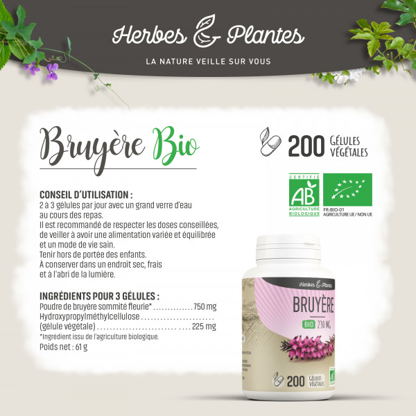 Bruyère Bio - 230 mg - Gélules végétales