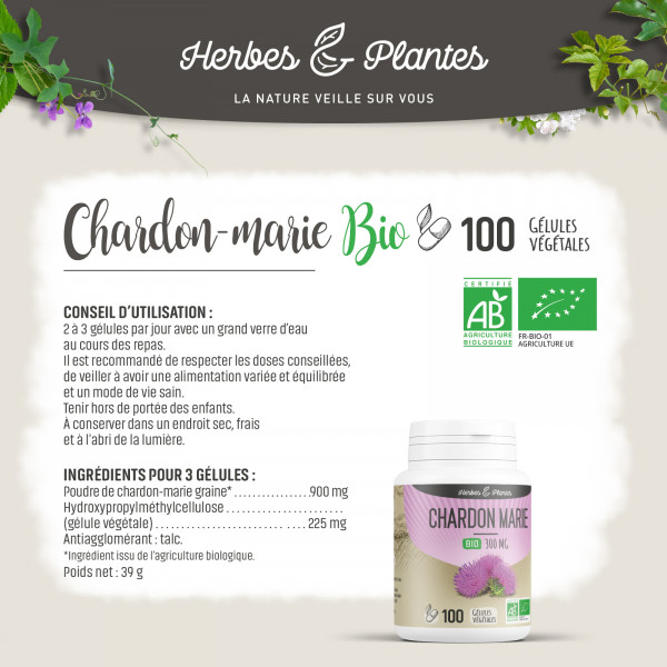 Chardon-Marie Bio - 300 mg - Gélules végétales