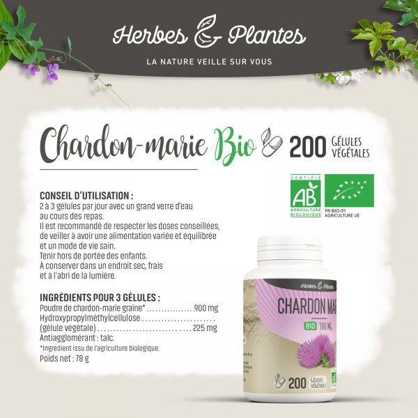 Chardon-Marie Bio - 300 mg - Gélules végétales