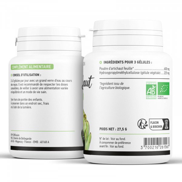 Artichaut Biologique - 200 mg