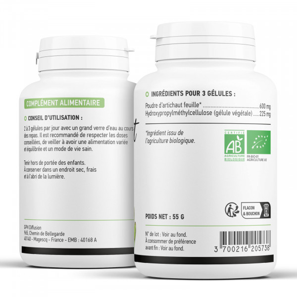 Artichaut Biologique - 200 mg