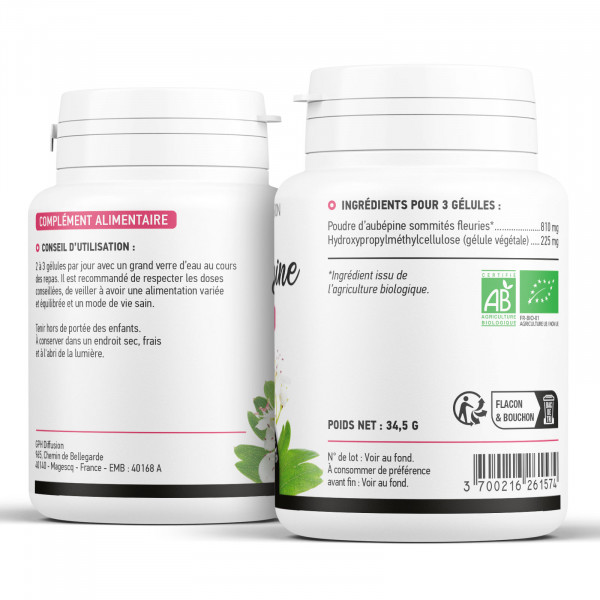 Aubépine biologique 270 mg