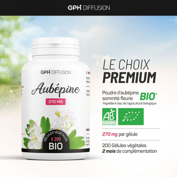 Aubépine biologique 270 mg