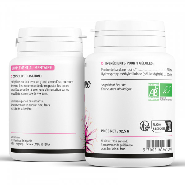 Bardane racine biologique 250 mg