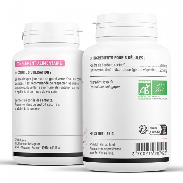 Bardane racine biologique 250 mg