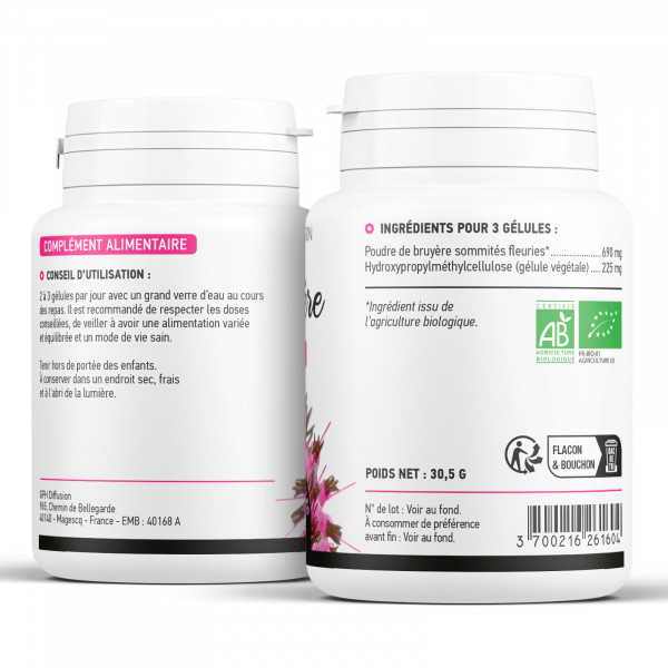 Bruyère Bio 230 mg - 200 gélules végétales