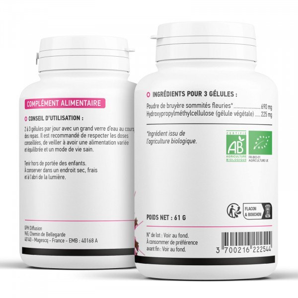 Bruyère Bio 230 mg - 200 gélules végétales