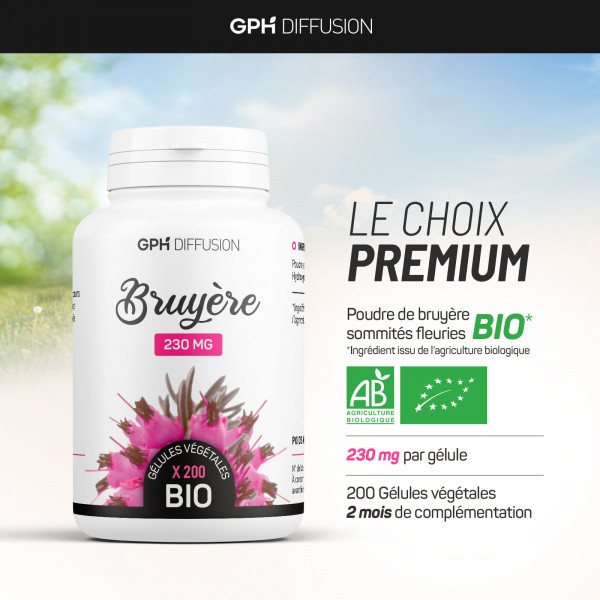 Bruyère Bio 230 mg - 200 gélules végétales