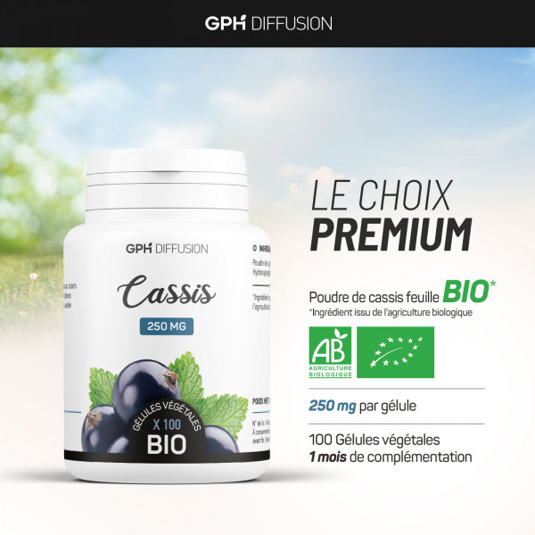 Cassis feuille biologique 250 mg