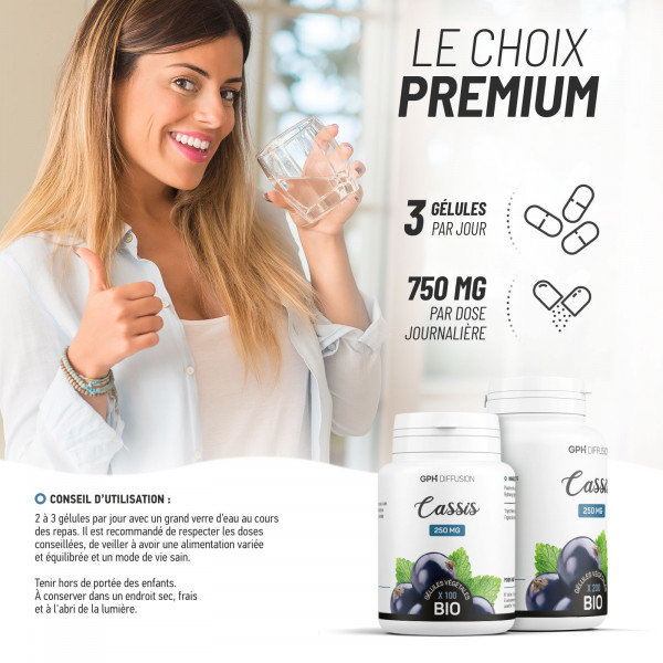Cassis feuille biologique 250 mg