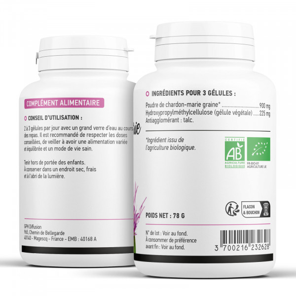 Chardon Marie biologique 300 mg