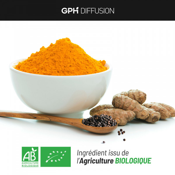 Curcuma Bio et Poivre Noir Bio - 300 mg - 200 gélules végétales
