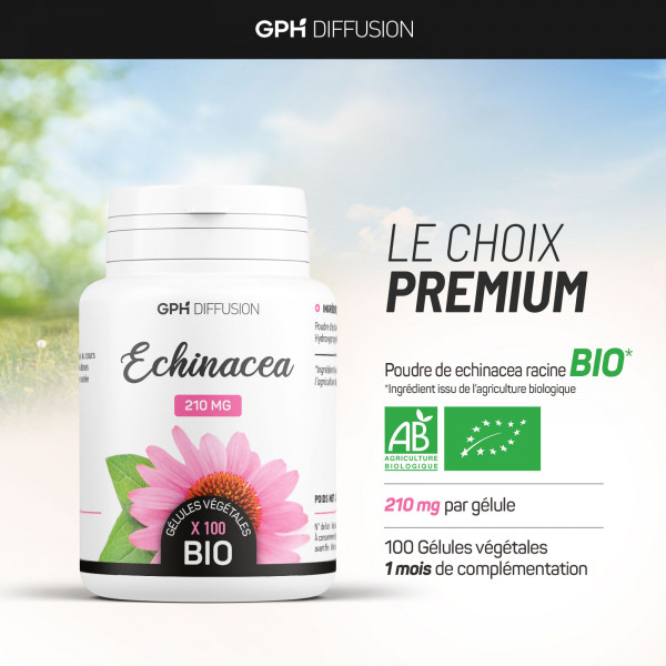 Echinacéa Bio 210 mg - 200 gélules Végétales