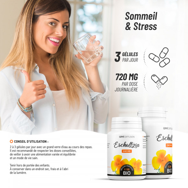 Escholtzia Bio 240mg - 200 gélules végétales
