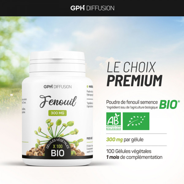 Fenouil Bio 300mg - 200 gélules végétales