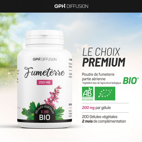Fumeterre bio -200 gélules végétales 200mg