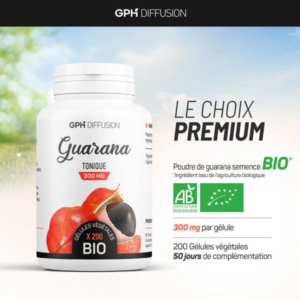 Guarana biologique 300 mg