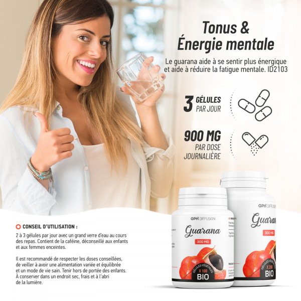 Guarana biologique 300 mg