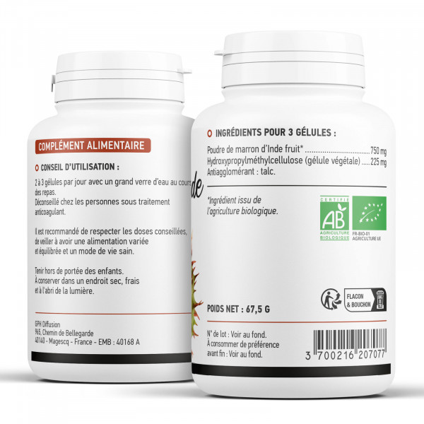 Marron d'Inde biologique 250 mg