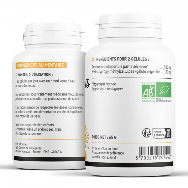 Millepertuis biologique 250 mg
