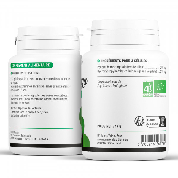 Moringa oleifera biologique - 400mg