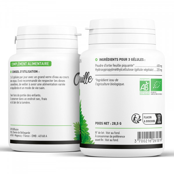 Ortie Bio Feuille - 200 gélules végétales