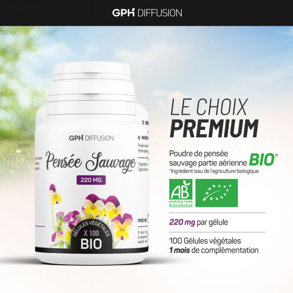 Pensée sauvage bio 200 gelules végétales à 220mg