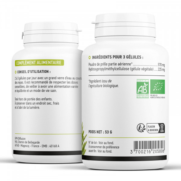 Prêle biologique 190 mg