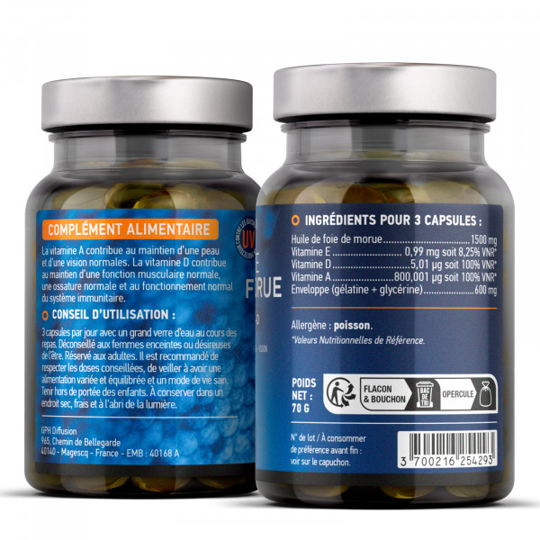 Huile de Foie de Morue - 200 capsules