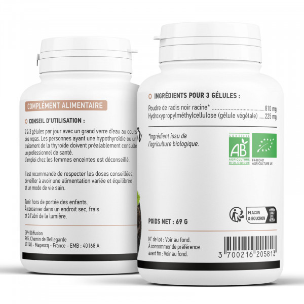 Radis Noir bio - 200 gélules