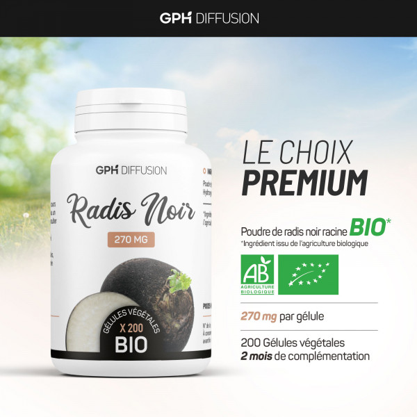 Radis Noir bio - 200 gélules